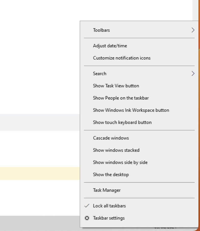 Adjust date/time on Windows